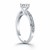 Diamond Pave Cathedral Engagement Ring in 14k White Gold