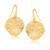 Textured Weave Disc Shaped Earrings in 14k Yellow Gold
