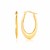 Puffed Graduated Open Oval Earrings in 14k Yellow Gold
