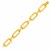 14k Yellow Gold Textured Long Oval Link Bracelet