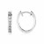 Sterling Silver Oval Hoop Earrings with Cubic Zirconias