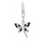Dragonfly Multi Tone Crystal Embellished Charm in Sterling Silver