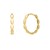 Medium Rice Hoop Earrings in 14K Yellow Gold