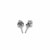 Faceted 3mm White Cubic Zirconia Stud Earrings in 14k White Gold