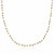 Faceted Barrel and Round Bead Chain Necklace in 14k Tri-Color Gold