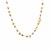Faceted Barrel and Round Bead Chain Necklace in 14k Tri-Color Gold
