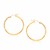 Diamond Cut Slender Large Hoop Earrings in 14k Yellow Gold (30mm Diameter)