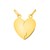 Broken Heart Pendant Double Bail 14K Yellow Gold