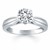 Tapered Engagement Solitaire Ring Setting in 14k White Gold