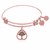 Expandable Pink Tone Brass Bangle with Tree Of Life Growth Maturity Symbol