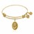 Expandable Yellow Tone Brass Bangle with Mother's Love Symbol