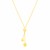 14k Yellow Gold Necklace with Circle Drops