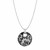Floral Mosaic Pendant with Enamel and Cubic Zirconia in Sterling Silver