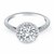 Diamond Halo Cathedral Engagement Mounting in 14k White Gold