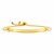 14k Yellow Gold Smooth Curved Bar and Lariat Style Bracelet (1.00 mm)