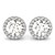 Triple Prong Round Halo Earrings in 14k White Gold (1 cttw)