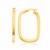 Rectangular Hoop Earrings with Flat Sides in 14K Yellow Gold