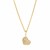 14kt Yellow Gold 16 inch Necklace with Gold and Diamond Heart Pendant (1/10 cttw)