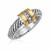 Italian Cable Diamond Accented Ring in 18K Yellow Gold and Sterling Silver (.04 ct. tw.)