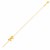 14k Yellow Gold Anklet with Bow