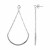Polished Semicircle and Chain Drop Earrings in Sterling Silver