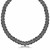 Braided Wheat Style Necklace in Rhodium and Ruthenium Plated Sterling Silver