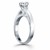 Classic Wide Band Cathedral Solitaire Engagement Ring Mounting in 14k White Gold