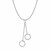 Necklace with Two Ring and Chain Pendants in Sterling Silver