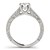 14k White Gold Trellis Antique Style Round Diamond Engagement Ring (1 1/4 cttw)