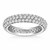 Domed Pave Set Round Diamond Eternity Ring in 14k White Gold