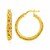 14k Yellow Gold Byzantine Hoop Post Earrings