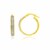 Hoop Earrings with Glitter Center in 14k Two-Tone Gold