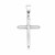 Cross Pendant with Slanted Ends in 14k White Gold