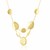Tiered Necklace with Flat Oval Sections in 14k Yellow Gold