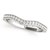 14k White Gold Milgrained Pave Set Curved Diamond Wedding Band (1/5 cttw)
