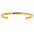 Yellow Stainless Steel Respect Cuff Bracelet