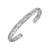 Wide Braided Cuff Bangle in Sterling Silver