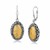 Vintage Inspired Oval Hammered Earrings in 18k Yellow Gold and Sterling Silver