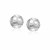 Faceted Round Stud Earrings in 14k White Gold(7mm)