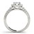 14k White Gold Graduated Pave Set Shank Round Halo Diamond Engagement Ring (1 5/8 cttw)