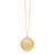 Baroque Round Pendant and Necklace in 14K Yellow Gold