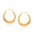 Textured Graduated Twist Hoop Earrings in 10k Yellow Gold