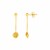 Post Earrings with Love Knot Drops in 14k Yellow Gold