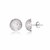 Mesh Style Round Stud Earrings in Sterling Silver