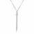 Sterling Silver 18 inch Lariat Necklace with Polished Twists and beads