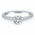 Channel Set Cathedral Engagement Ring in 14k White Gold