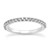 Shared Prong Diamond Wedding Ring Band with U Settings in 14k White Gold