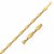 Fancy Diamond Cut Curved Bar Link Bracelet in 14k Two-Tone Gold