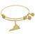 Expandable Yellow Tone Brass Bangle with Virginia  Symbol