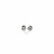 Faceted Black Cubic Zirconia Stud Earrings in 14k White Gold(4mm)